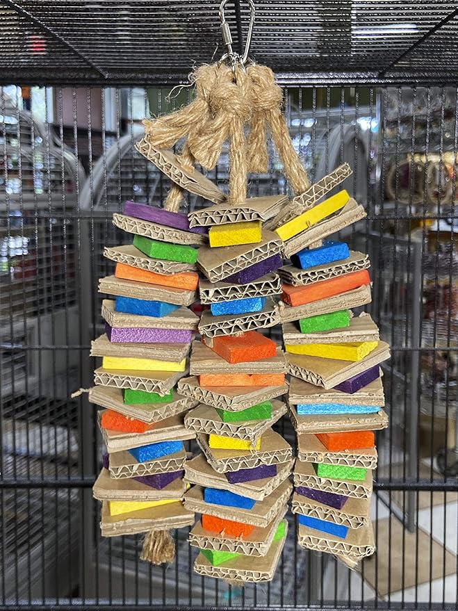 Birds LOVE Chew-Tastic Triple Tower Bird Cage Toy Shredded - Image 5