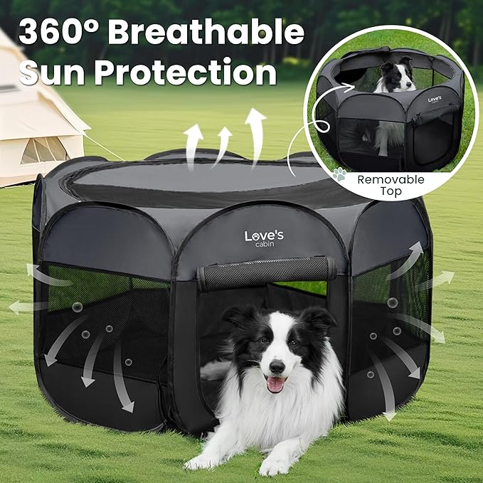 Love's cabin Pet Puppy Dog Playpen, Small Dog Tent Crates Cage Indoor/Outdoor - Image 9