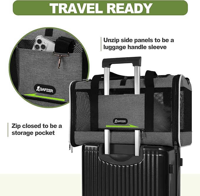 Cat Carrier 18x11x11 Top Load Soft Pet Travel Bag Over 15 lbs, Collapsible - Image 5