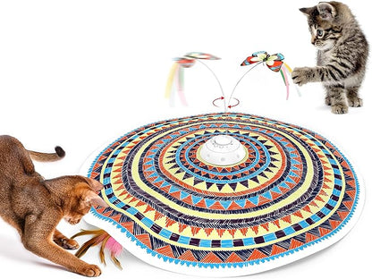 Potaroma Cat Toys Chargeable, 3in1 Hide and Seek, Automatic Interactive Fun by Potaroma
