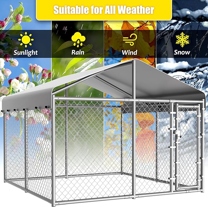 10 x 10 x 6 ft Outside Dog Kennel Outdoor Large - Image 6