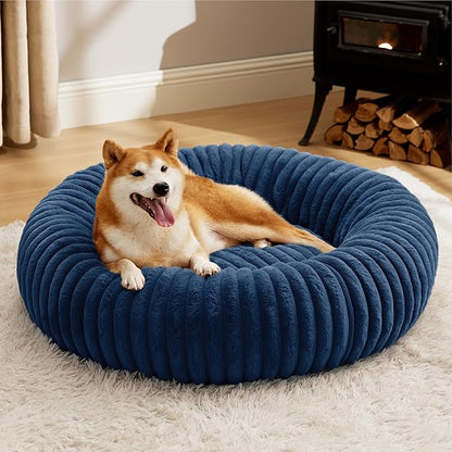 Bedsure ComfyFleece™ Donut Large Dog Bed by BEDSURE