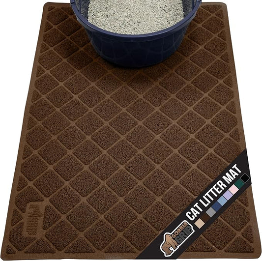 GORILLA GRIP Cat Litter Box Mat, Water Resistant, US Designed Kitty Litter by GorillaGrip