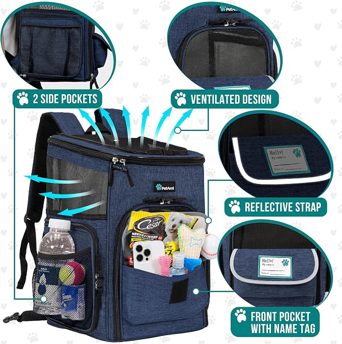 PetAmi Dog Backpack Carrier, Airline Approved Cat Backpacks - Image 2