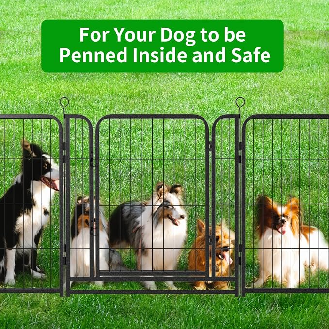 Dog Playpen Outdoor Extra Wide 12 Piece Panels Heavy Duty Dog Fence 32" Height - Image 8