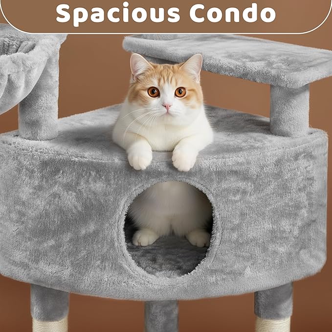 Yaheetech 46in Cat Tree Tower | Multi-Level Indoor Activity Center - Image 5