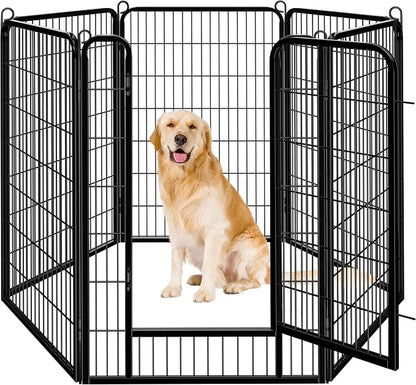 Yaheetech Dog Playpen Outdoor, 47 inch 6 Panels Dog Pen Indoor Heavy Duty Puppy by Yaheetech