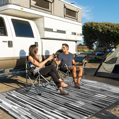 GENIMO Outdoor Rug for Patio Clearance, Reversible Plastic Straw Rugs for RV - Image 4