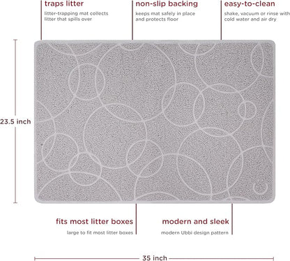Ubbi Pet Cat Litter Mat, Non-Slip Litter Trapping Mat - Image 2