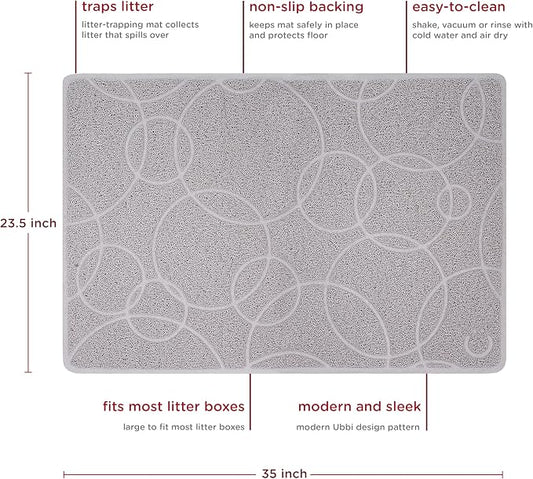 Ubbi Pet Cat Litter Mat, Non-Slip Litter Trapping Mat - Image 2