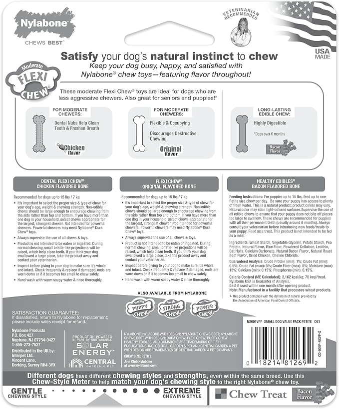 Nylabone Original Bone Flexi Chew Toy - Image 8