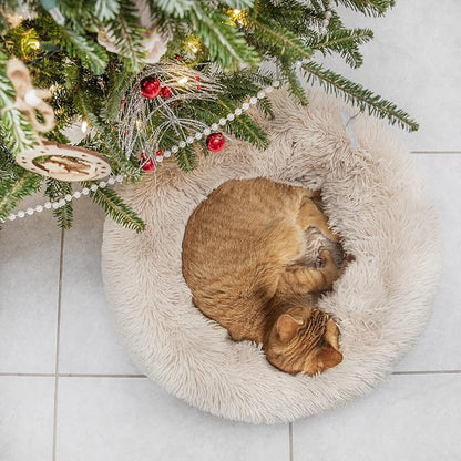 Calming Donut Dogs Beds for Small Dogs Washable, 23inch Plush Round Pet Bed for - Image 5