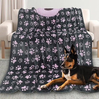 Dog Blankets for Large Dogs, Washable Pet Blanket, Soft Crate Bed by Gowyeg