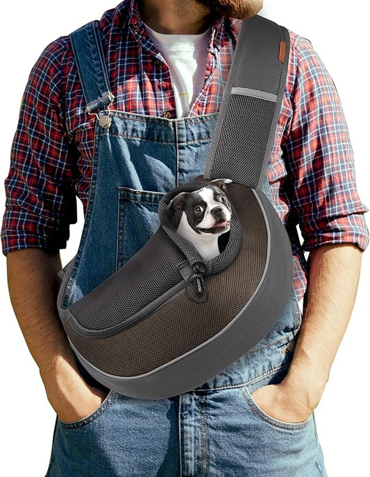 FDJASGY Pet Sling Carrier for Small Dogs Cats, Breathable Mesh Travelling Hand by FDJASGY
