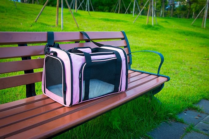 Soft Sided Carrier for Small Medium Cats Dogs, Removable Pad Collapsible Travel - Image 9