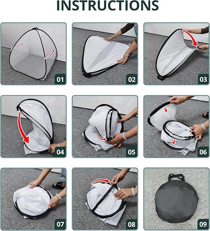 2 Pcs Pop Up Insect Barrier Plant Cover Tent, Garden Net Cage Bird Insect Guard - Image 7
