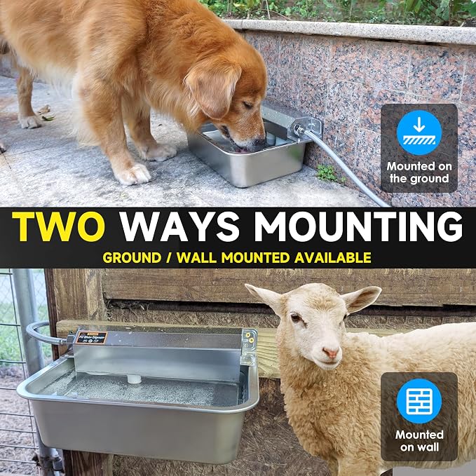 Automatic Dog Water Dispenser, 2 Gallons 304 Stainless Steel Large Dog Water - Image 4