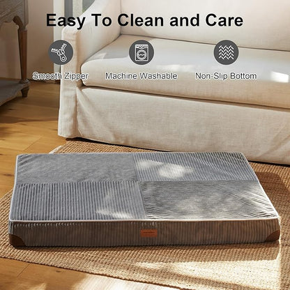 FUKUMARU Dog Bed, Thickened Corduroy Orthopedic Dog Beds - Image 5