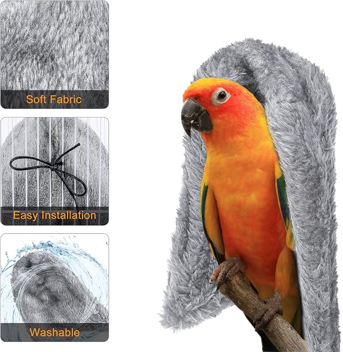 Comfort Corner Fleece Bird Blanket Parrot Cage Snuggle Hut Warm Bird Nest House - Image 2