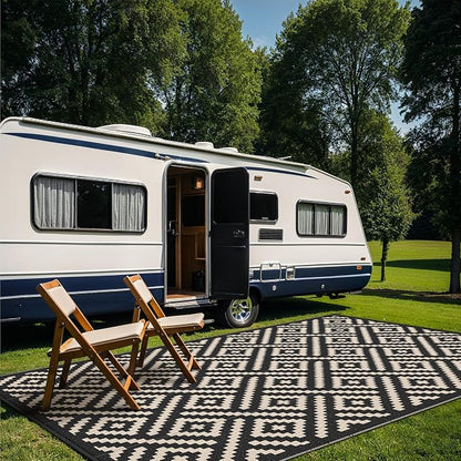 GENIMO Outdoor Rug for Patio Clearance, Reversible Plastic Straw Rugs for RV - Image 3