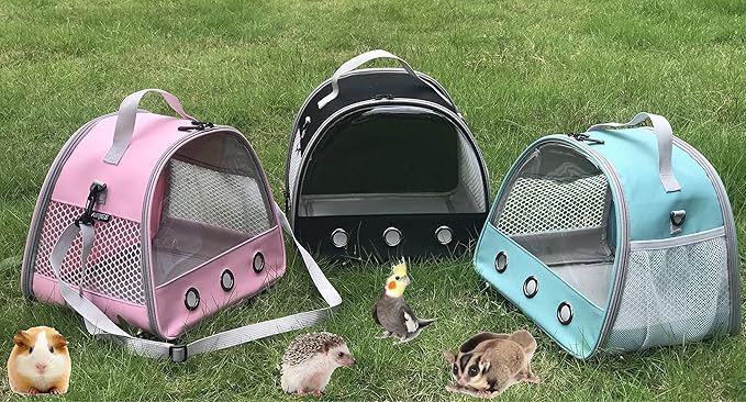 Guinea Pig Carrier, Small Animal Bird Rabbit Turtle Carrier Bag, African - Image 5