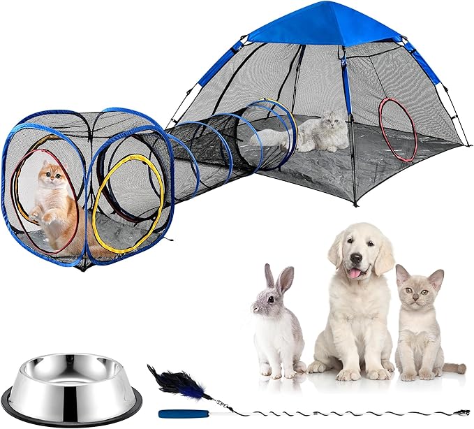 Outdoor Cat Enclosure -Portable Pet Playpen by PETEASE