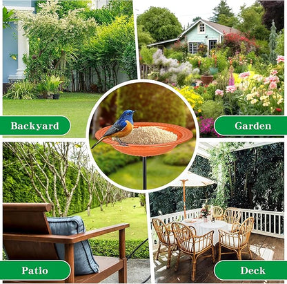 Metal Bird Bath Stand for Outdoors Garden, Bird Baths Birdbaths Bowl - Image 6