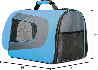 Pawer 18” x 11”x 11” Soft-Sided Foldable Airline Approved Pet Carrier - Image 10