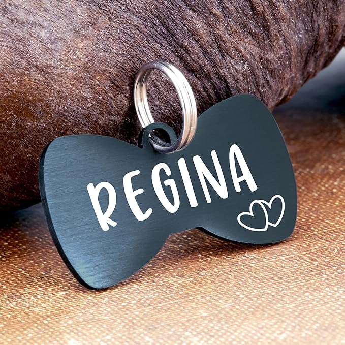 Ultra Joys Cat ID Tag Personalized Pet Tags, Durable Stainless Steel Small Pet - Image 2