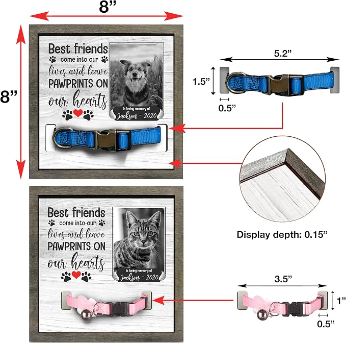 Customized Pet Sympathy Gifts Deceased Pet Picture Frame Losing A Dog Home Wall - Image 3