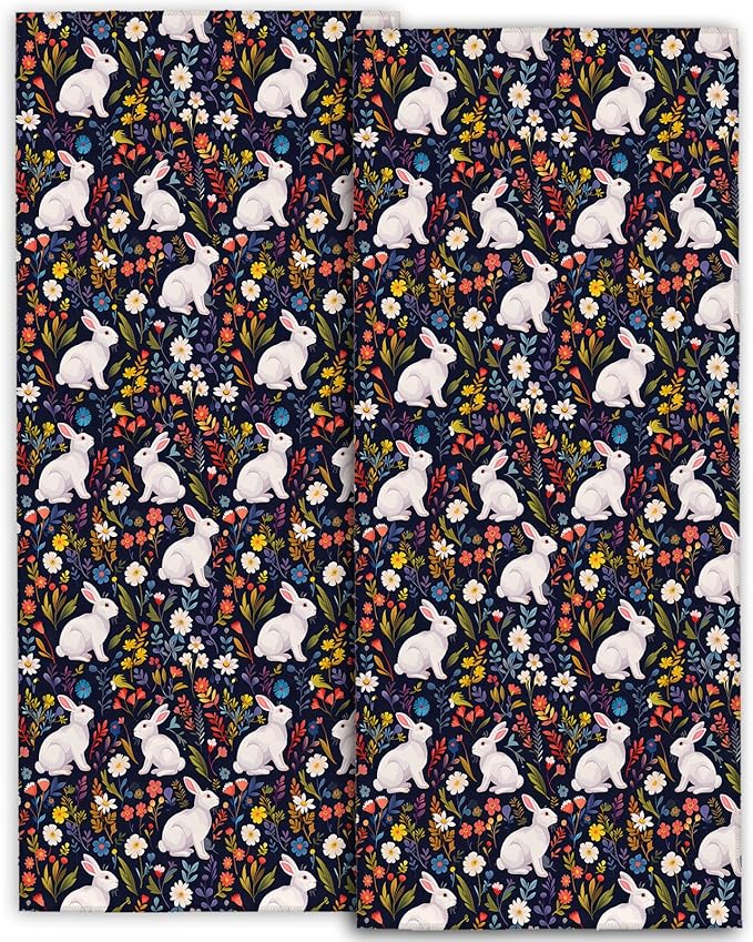 Cute Rabbit Hand Towels by amepay