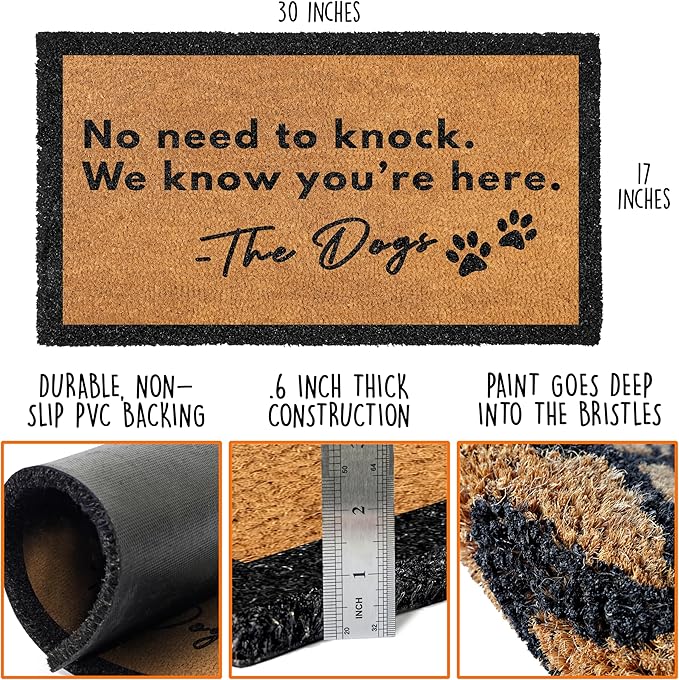 MAINEVENT No Need to Knock We Know You're Here Door Mat 30x17 Inch, No Need to - Image 2