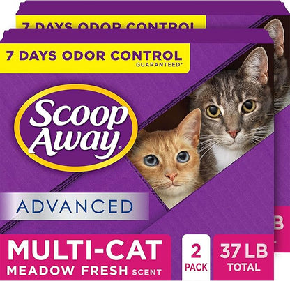 Scoop Away Advanced Multi-Cat Clumping Cat Litter, Meadow Fresh Scent, 18.5 by ScoopAway