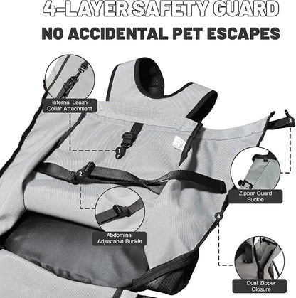 Dog Carrier Backpack for Medium Dogs, Hiking Bag for Pets Up to 30 lbs - Image 5