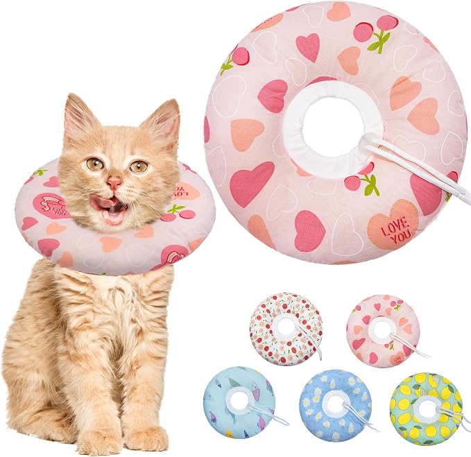 Cat Cone Soft Collar, Adjustable Cat Recovery Collar by Seyezo