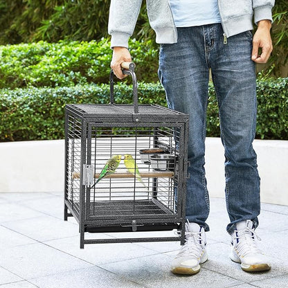 Yaheetech 25.5'' Wrought Iron Bird Travel Carrier Cage Parrot Cage - Image 2