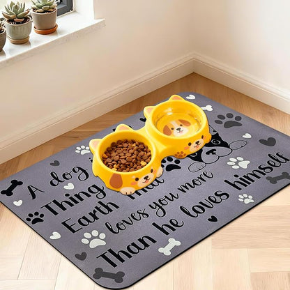 Pet Feeding Mat for Floors Waterproof Dog Mat for Food and Water Absorbent by Unknown