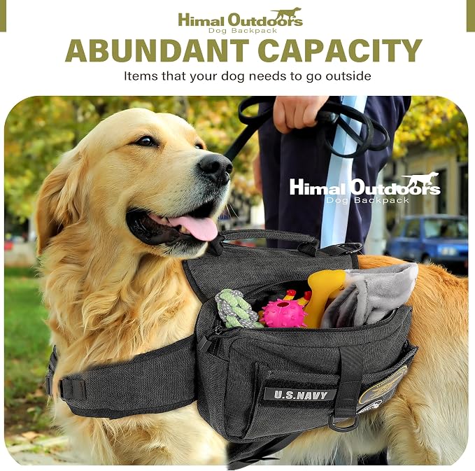 Himal Outdoors Dog Backpack & Saddle Bag, Tactical Hiking Backpack - Image 6