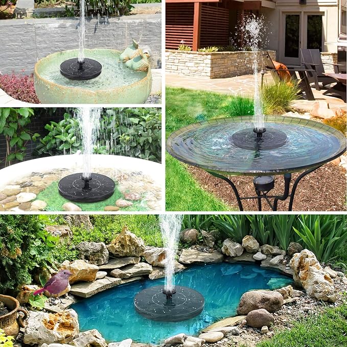 Mademax 1W Solar Bird Bath Fountain Pump, Solar Fountain, Free Standing - Image 7