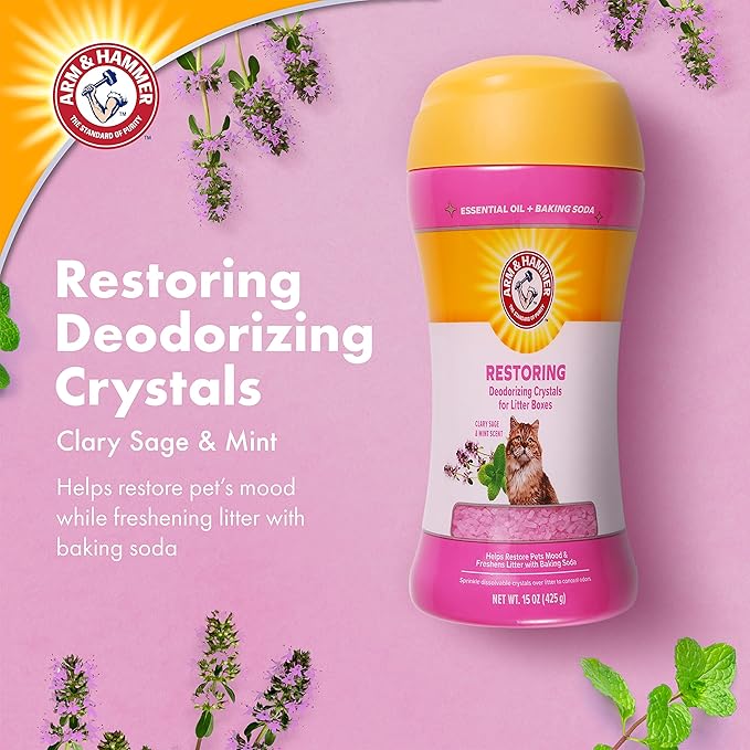 Arm & Hammer Restoring Cat Litter Box Deodorizing Crystals, Litter Deodorizer - Image 3