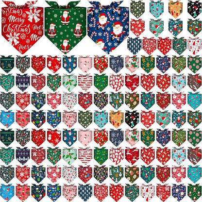 Amylove 120 Pcs St. Patrick's Day Dog Bandanas Bulk Holiday Triangle Dog Pack by Amylove