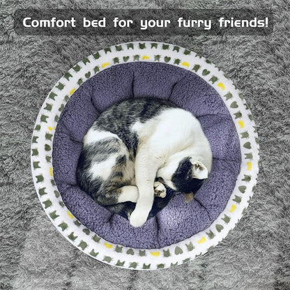 Super Soft Small Dog & Cat Bed, Anti-Anxiety Puppy Cuddler, Cozy Round Fluffy - Image 3