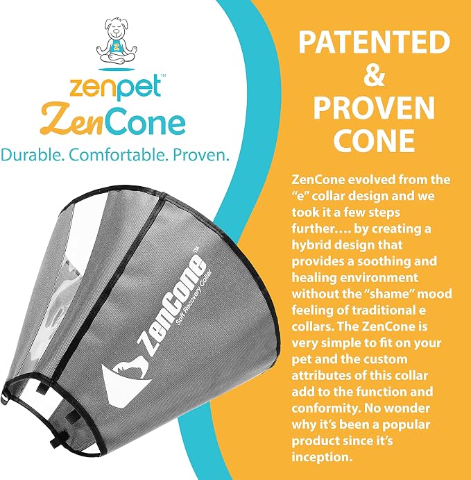 ZenPet Recovery Cone E-Collar for Dogs & Cats – Soft, Comfortable, Safe & - Image 7