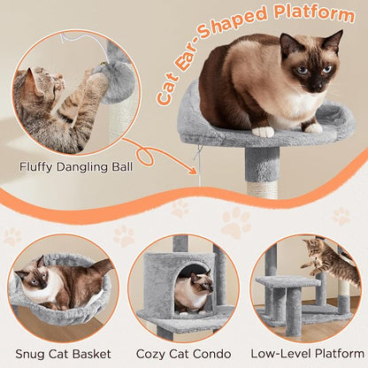 Yaheetech 57in Multi-Level Cat Tree Tower - Image 3