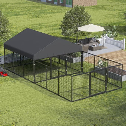 Outdoor Dog Kennel with Dog Fence by Petony