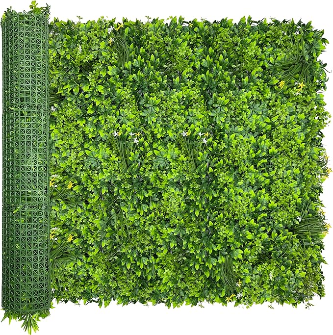 Artificial Plant Wall Roll: 48 X120 in UV-Anti Ivy Privacy Fence Screen Faux by ODTORYHOME