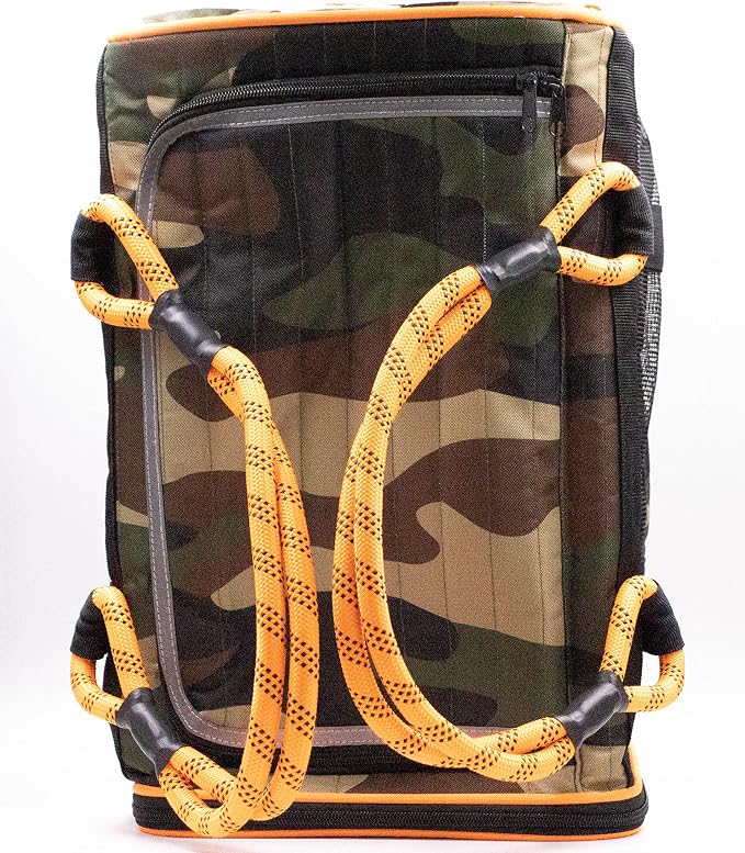 Buddy's Best Airline Approved Pet Carrier – Army Camo & Orange - Image 6