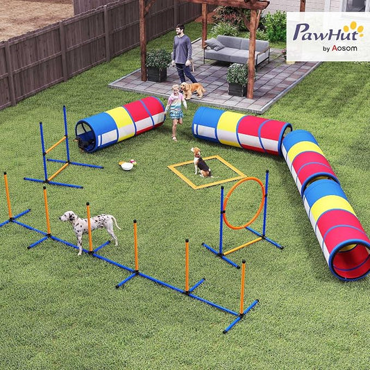 PawHut Dog Agility Training Equipment, 12-Piece Dog Obstacle Course - Image 2