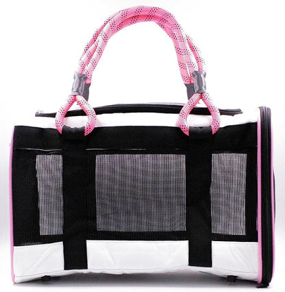 Buddy's Best Airline Approved Pet Carrier – White & Pink Heavy Duty, Fits Under - Image 3
