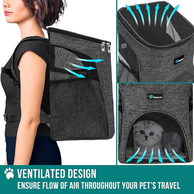 PetAmi Small Dogs and Cat Backpack Carrier, Airline Approved Pet Backpack - Image 4